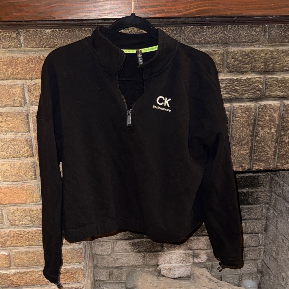 Calvin Klein Black CK Performance Quarter-Zip Pullover